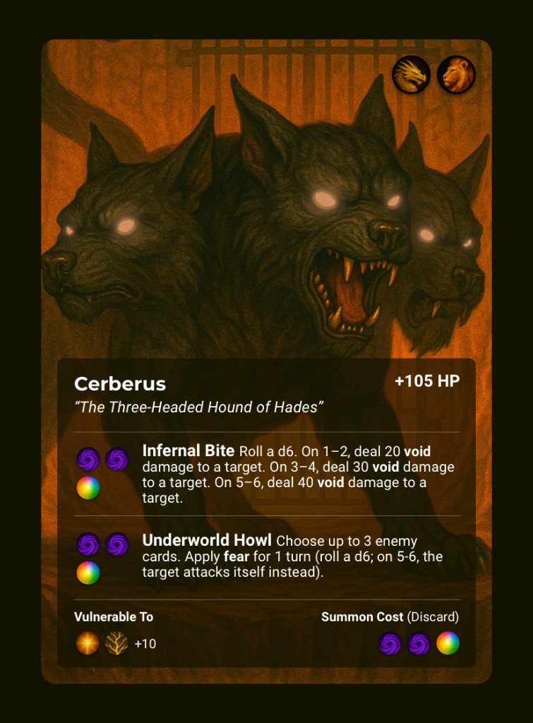Cerberus, Beast card
