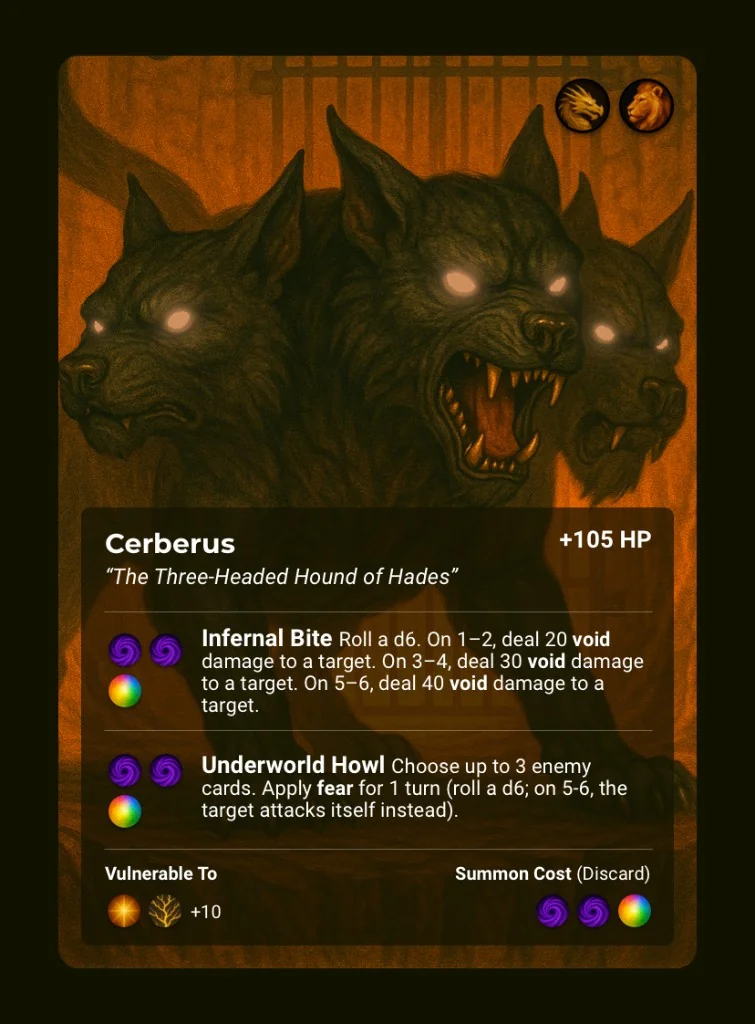 Cerberus, Beast card