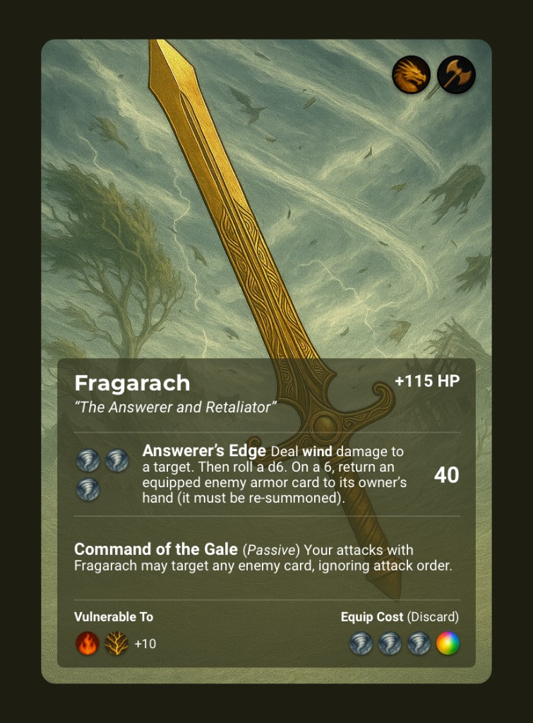 Fragarach, Weapon card